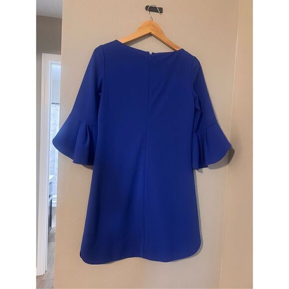 Vince Camuto Women's 4 Tulip Bell Sleeve Mini Dress Royal Blue Cocktail Party - Picture 6 of 9